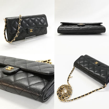 Chanel Caviar Leather Quilted Wallet Black — view 3