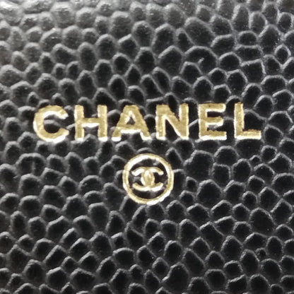 Chanel Caviar Leather Quilted Wallet Black — view 5