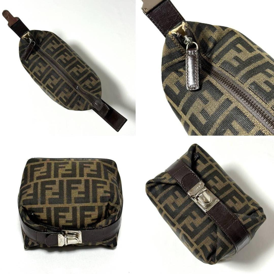 Fendi Zucca Vanity Bag Cosmetic Pouch Bag Hb02994