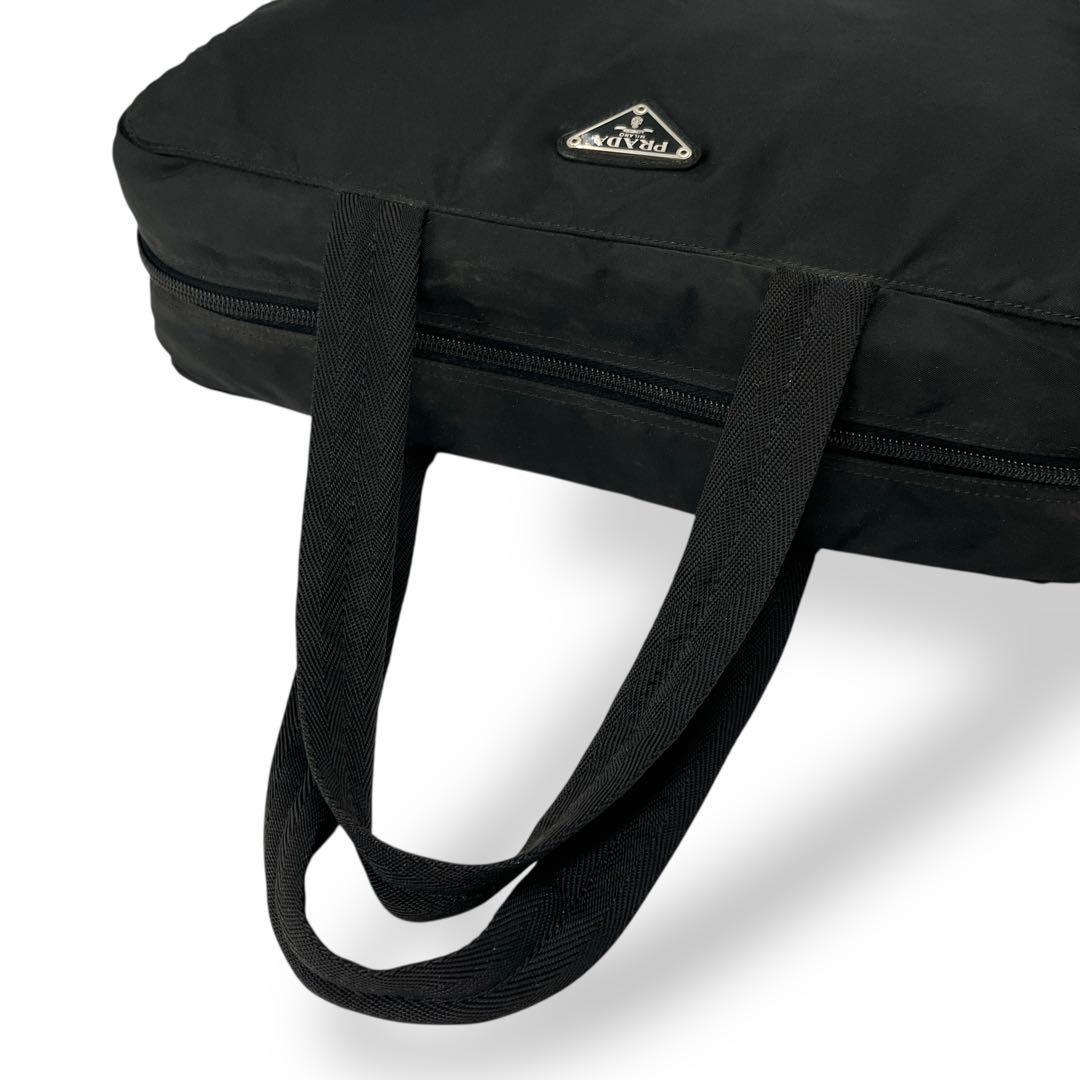 Prada Tote Bag Briefcase Shoulder Carry A4 Nylon Archive Black