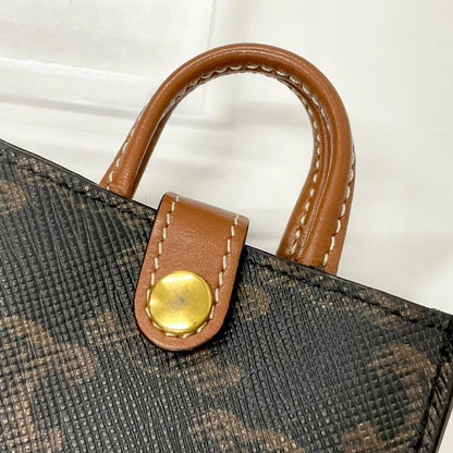 Celine Triomphe Canvas Logo Charm Micro Vertical Cabas
