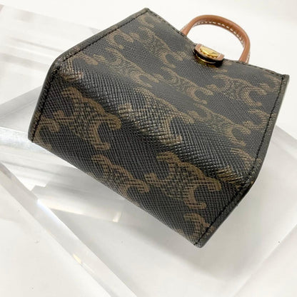 Celine Triomphe Canvas Logo Charm Micro Vertical Cabas