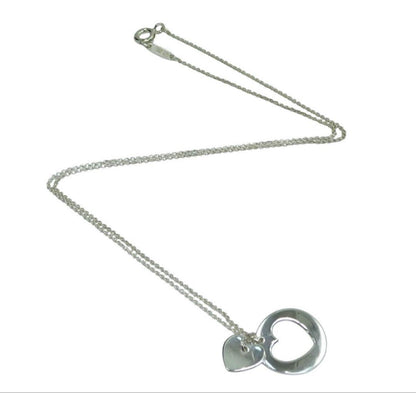Tiffany & Co Double Stencil Heart Necklace 925 — view 3