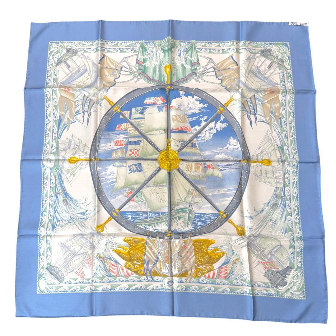 Hermes Carre 90 Vive le Vent Wind Blowing Scarf — view 2