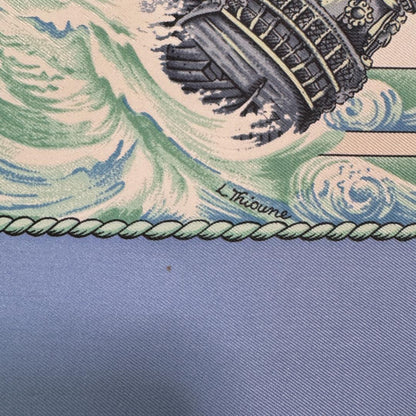 Hermes Carre 90 Vive le Vent Wind Blowing Scarf — view 7