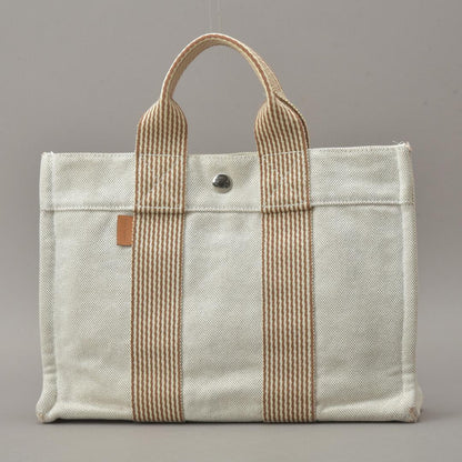 Hermes New Fourre Tout PM Handbag Canvas Beige