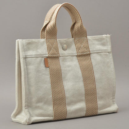 Hermes New Fourre Tout PM Handbag Canvas Beige — view 2