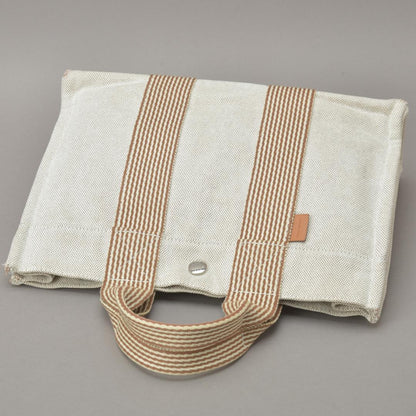 Hermes New Fourre Tout PM Handbag Canvas Beige — view 4