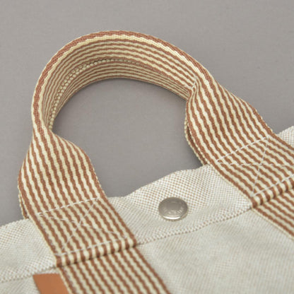 Hermes New Fourre Tout PM Handbag Canvas Beige — view 5