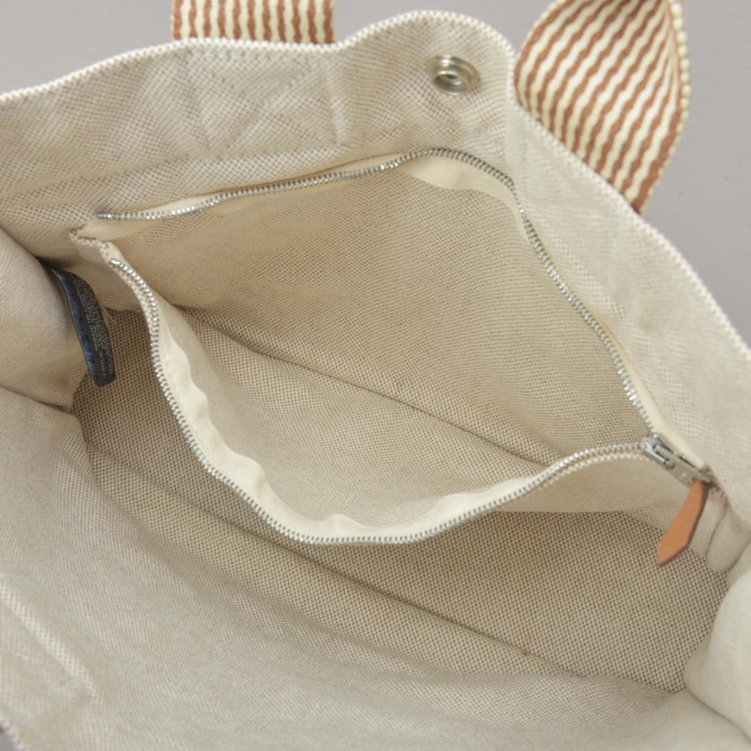 Hermes New Fourre Tout PM Handbag Canvas Beige — view 7