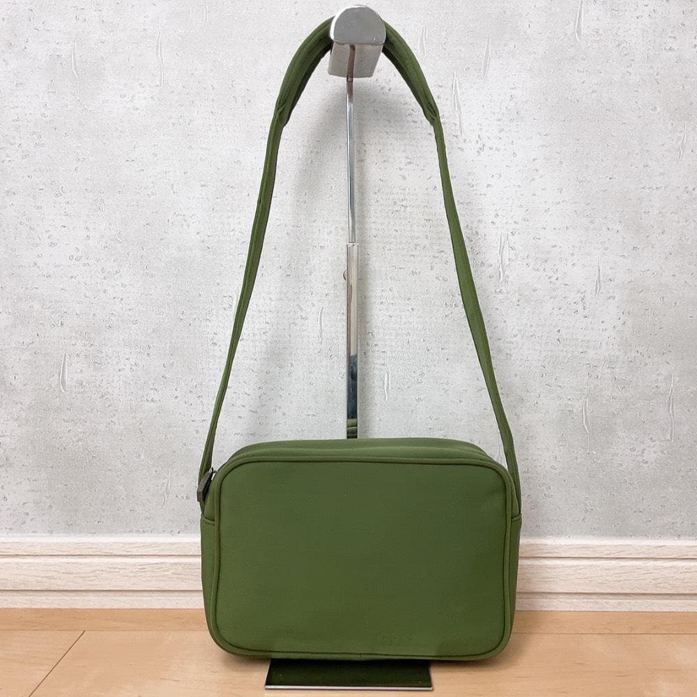 Miu Miu Archive Shoulder Bag Khaki Logo — view 2