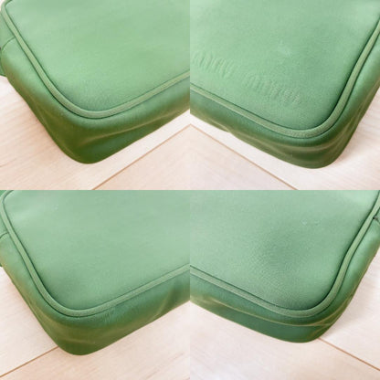 Miu Miu Archive Shoulder Bag Khaki Logo — view 6