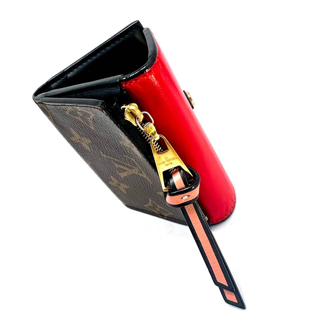Louis Vuitton Monogram Portefeuille Tuilso Compact Red Wallet