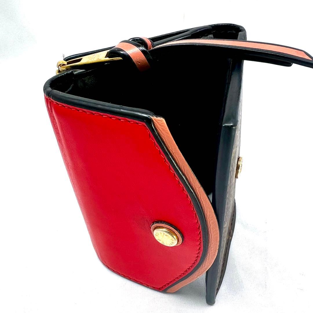 Louis Vuitton Monogram Portefeuille Tuilso Compact Red Wallet