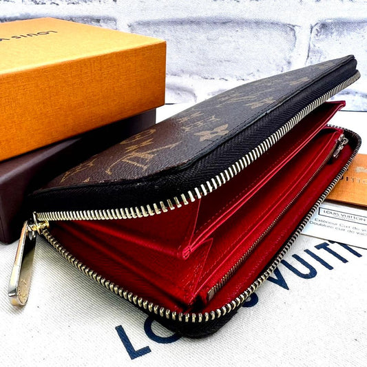 Louis Vuitton Monogram Zippy Wallet Coquelicot