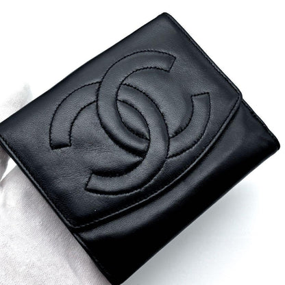 Chanel Wallet Coco Stitch Jumbo CC Logo Snap Bifold — view 3