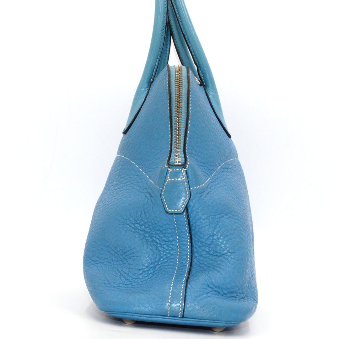 Hermes Bolide 31 Taurillon Clemence Blue Jean Handbag