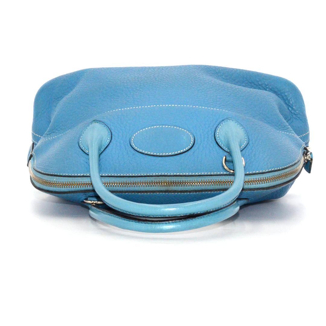 Hermes Bolide 31 Taurillon Clemence Blue Jean Handbag