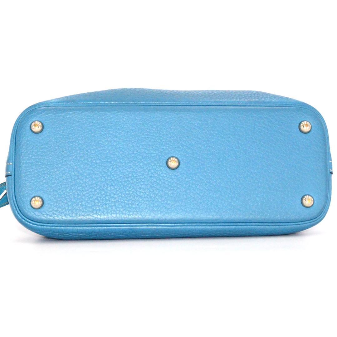 Hermes Bolide 31 Taurillon Clemence Blue Jean Handbag