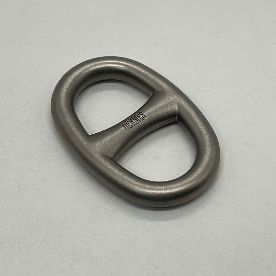 Hermes Chaine D'ancre Scarf Ring Silver