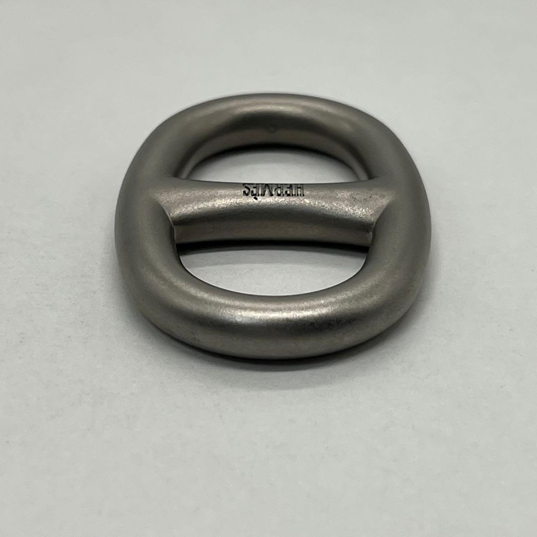 Hermes Chaine D'ancre Scarf Ring Silver