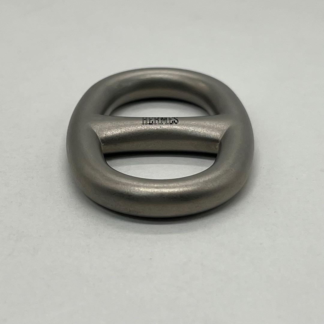 Hermes Chaine D'ancre Scarf Ring Silver