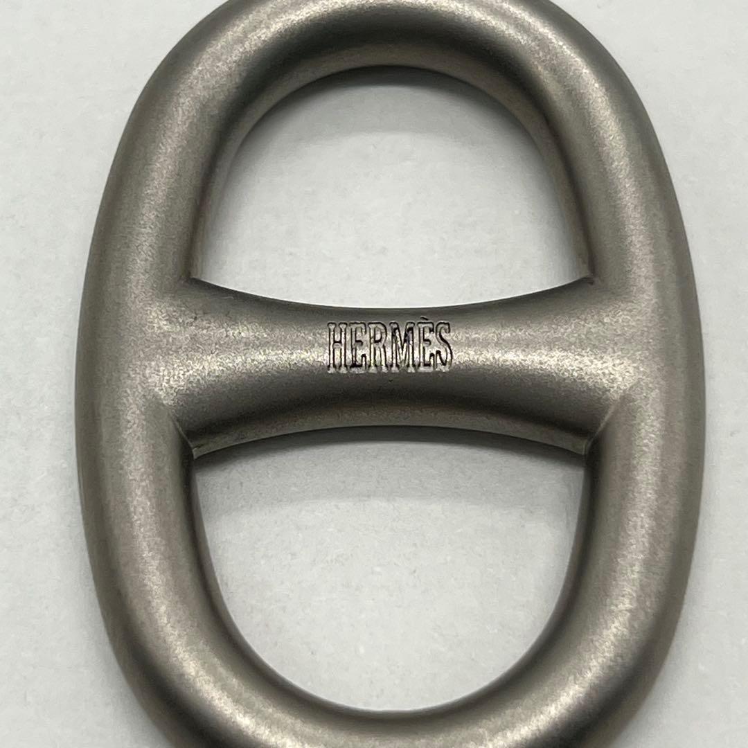 Hermes Chaine D'ancre Scarf Ring Silver
