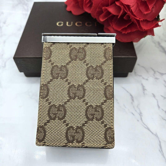 Gucci Cigarette Case Tobacco Canvas