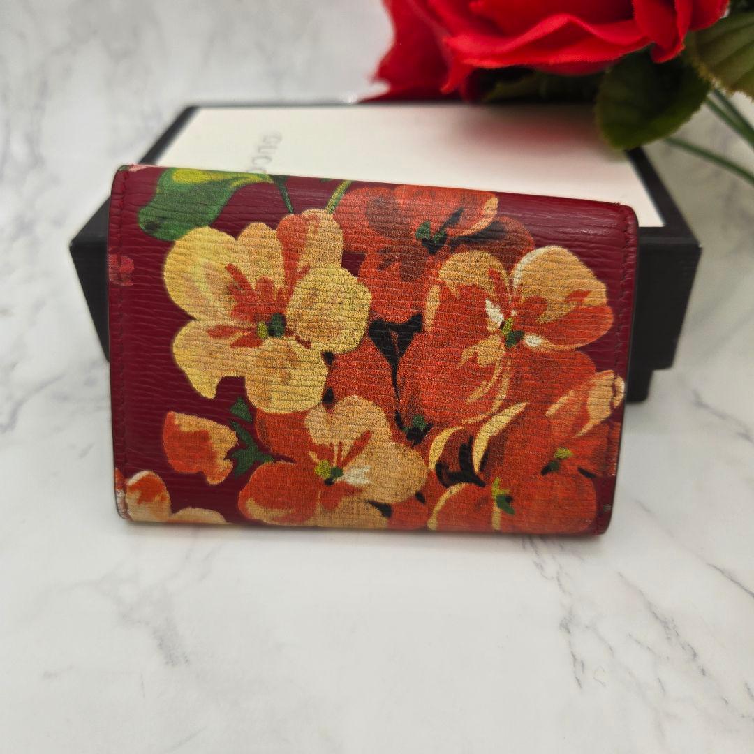Gucci Key Case 6 Rows Blue Musu Flower Red Key Holder — view 2