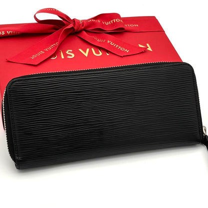 Louis Vuitton Wallet Epi Portefeuille Clemence Noir Black — view 2