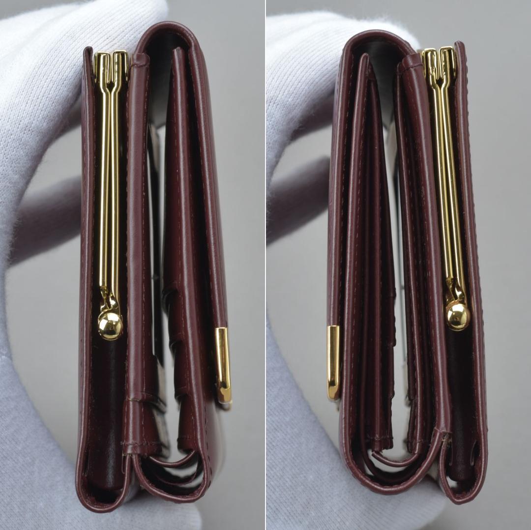 Cartier Must Line Trifold Wallet Leather Bordeaux 2C — view 6