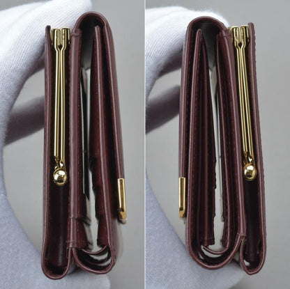 Cartier Must Line Trifold Wallet Leather Bordeaux 2C — view 6