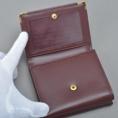 Cartier Must Line Trifold Wallet Leather Bordeaux 2C — view 7