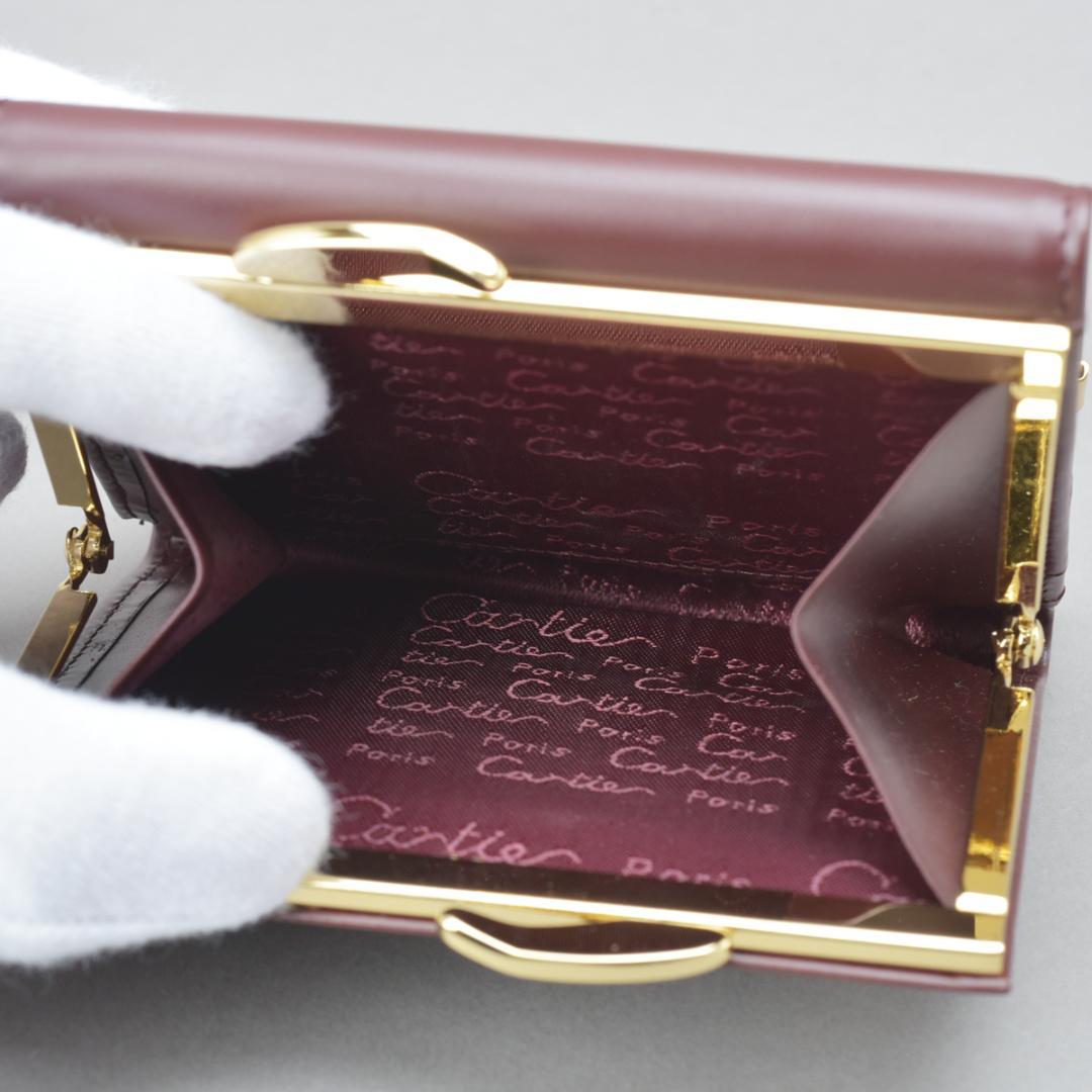 Cartier Must Line Trifold Wallet Leather Bordeaux 2C — view 8