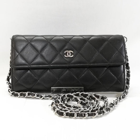 Chanel Quilted Wallet Lambskin Chain Shoulder Bag