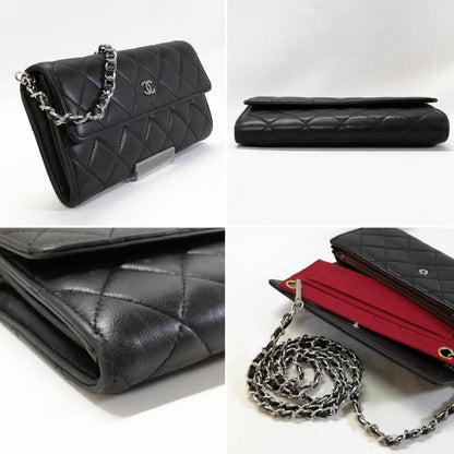 Chanel Quilted Wallet Lambskin Chain Shoulder Bag — view 3