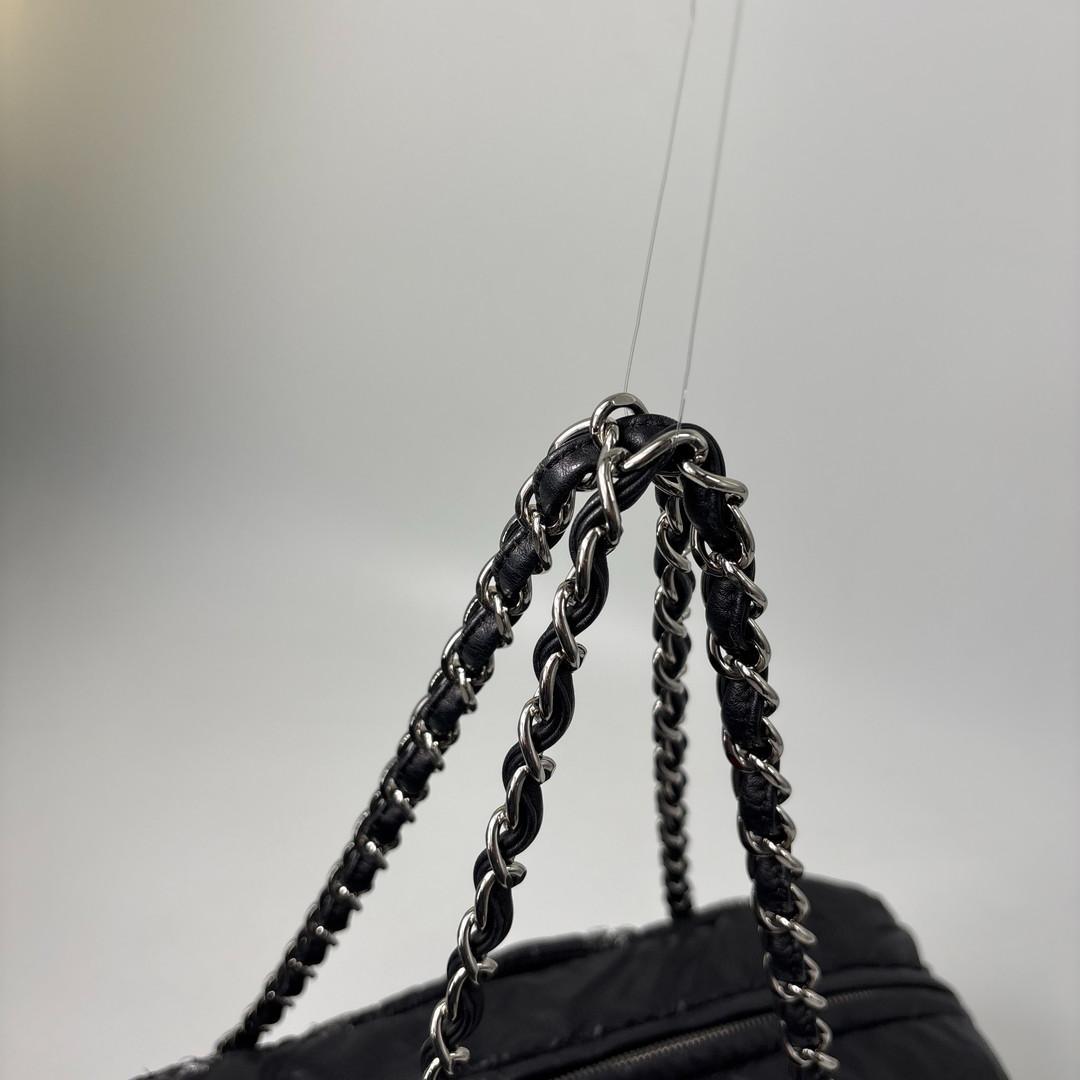 Chanel Super Paris Pisance CC Logo Chain Shoulder Bag Black — view 6