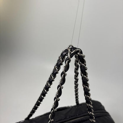 Chanel Super Paris Pisance CC Logo Chain Shoulder Bag Black — view 6