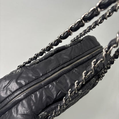 Chanel Super Paris Pisance CC Logo Chain Shoulder Bag Black — view 7