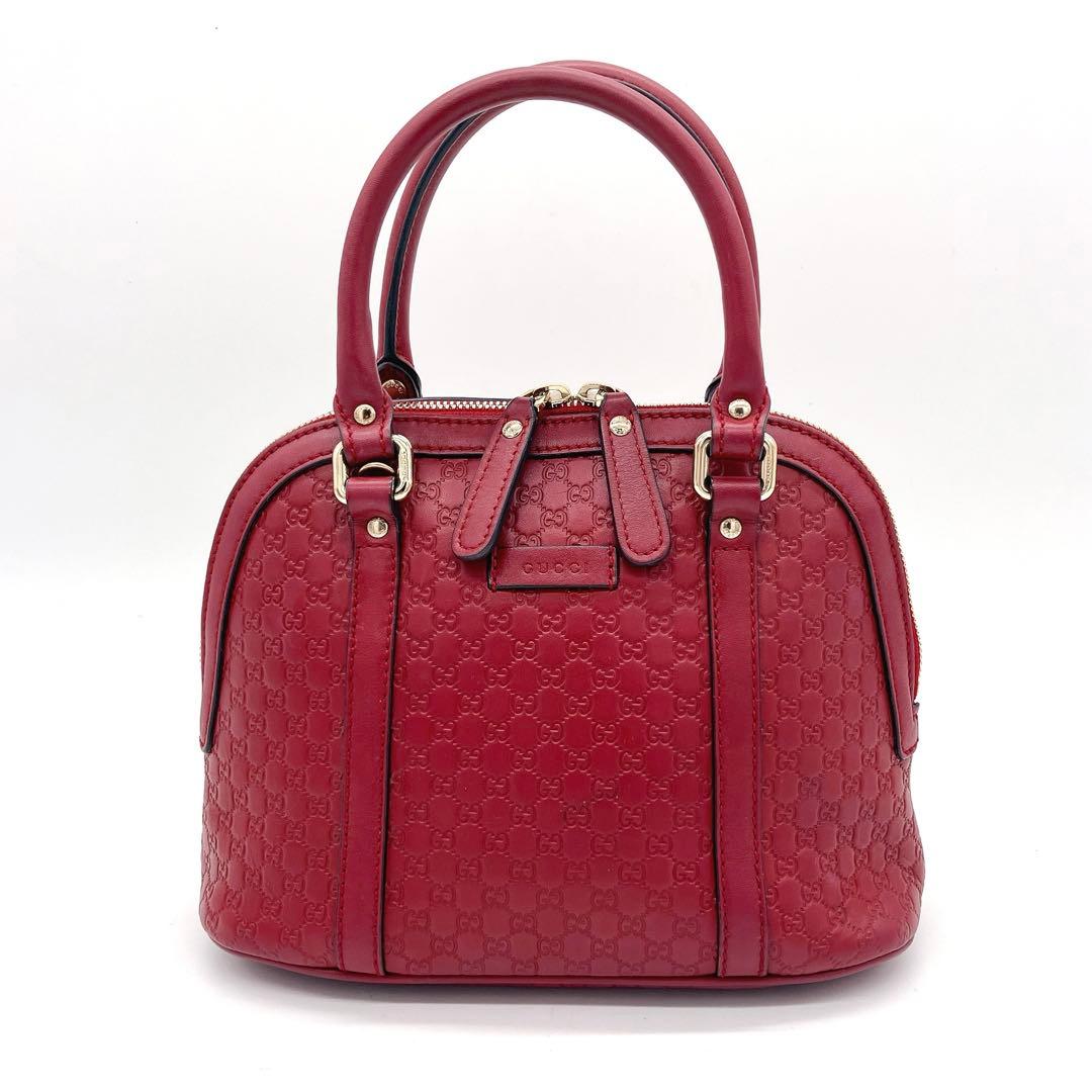 Gucci Handbag Micro Guccissima Leather Red