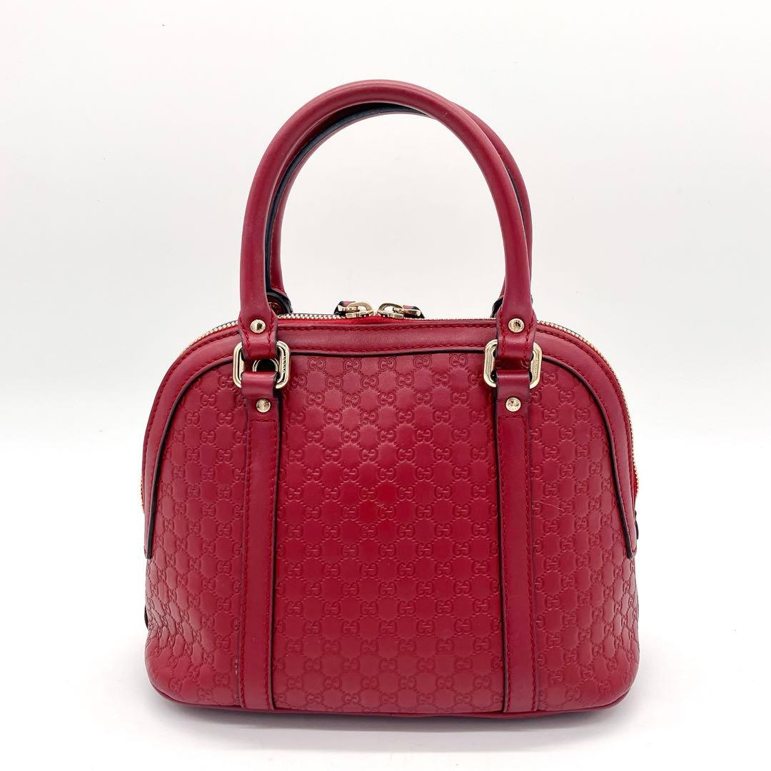Gucci Handbag Micro Guccissima Leather Red