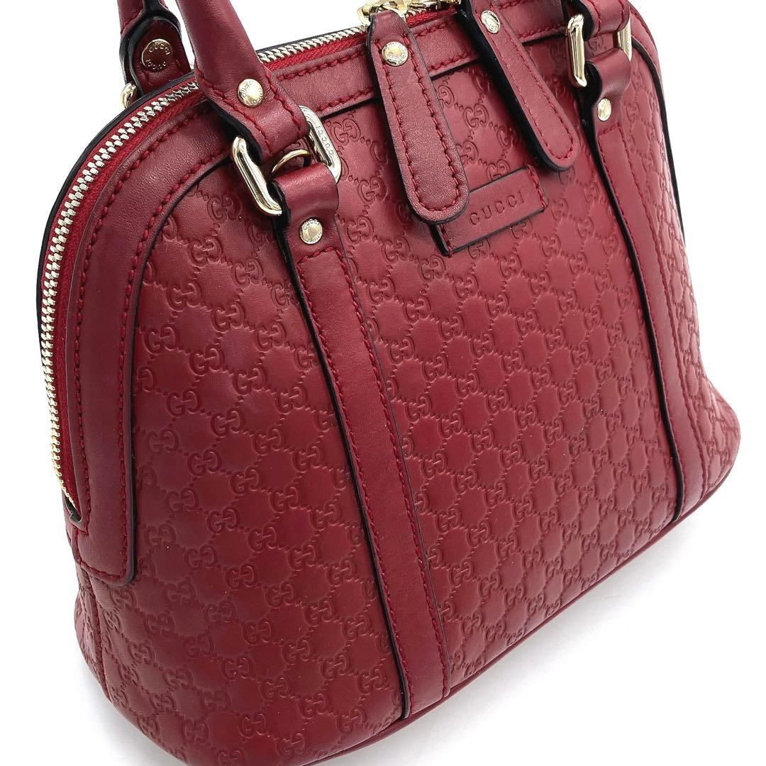 Gucci Handbag Micro Guccissima Leather Red