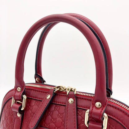 Gucci Handbag Micro Guccissima Leather Red