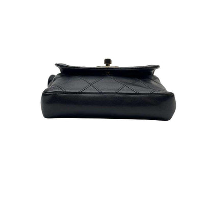 Chanel Bicolor Quilted Waist Bag Pouch CC Logo Black — view 3