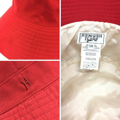 Hermes Hat Size 58 Red Red Aq10027
