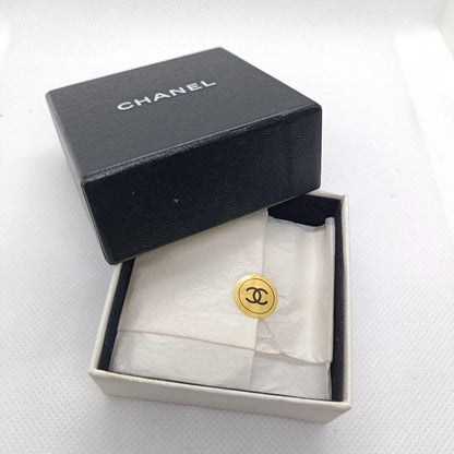 Chanel Earrings With Storage Box Round Earrings Silver