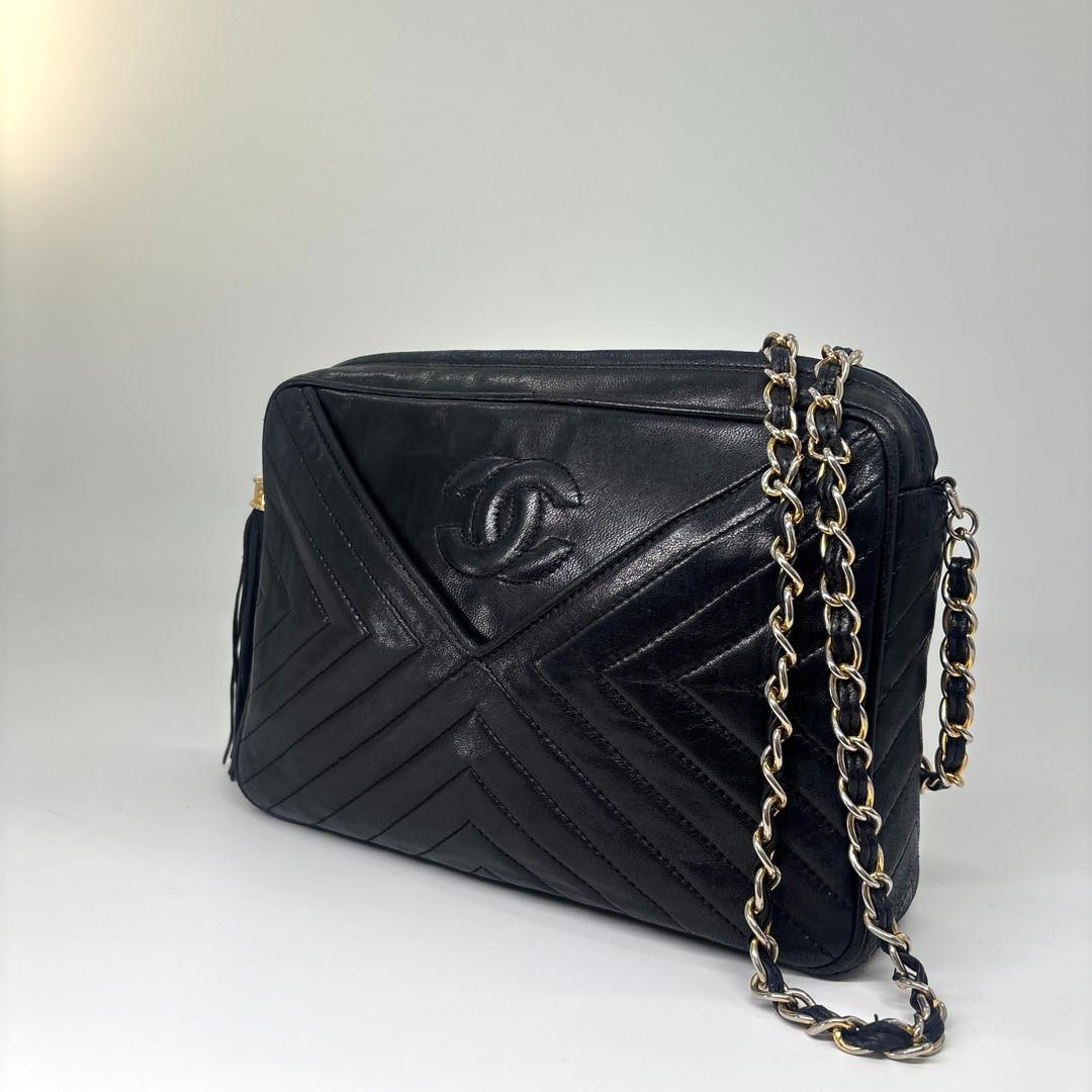 Chanel Quilted Shoulder Bag Black — view 2