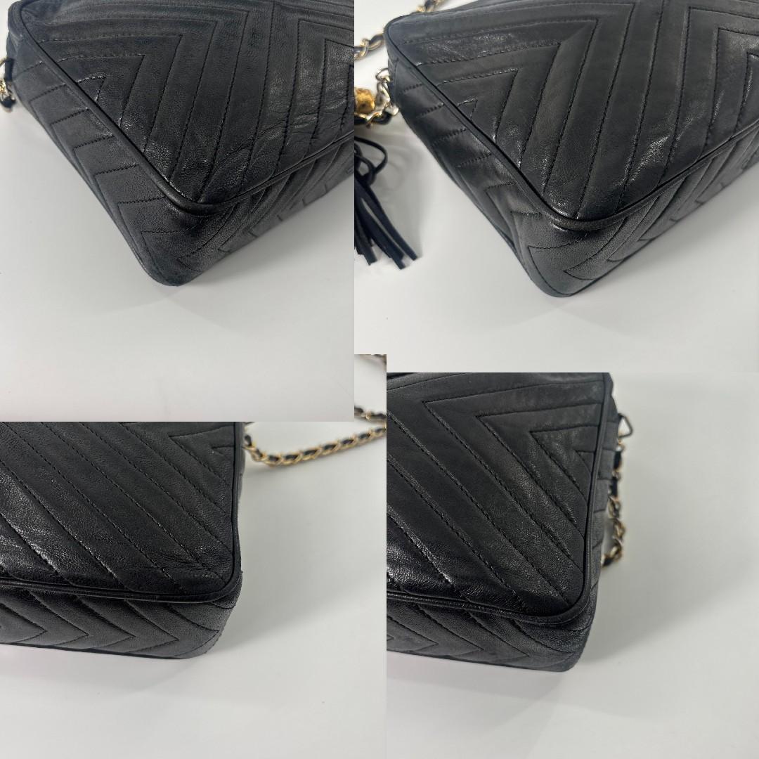 Chanel Quilted Shoulder Bag Black — view 8