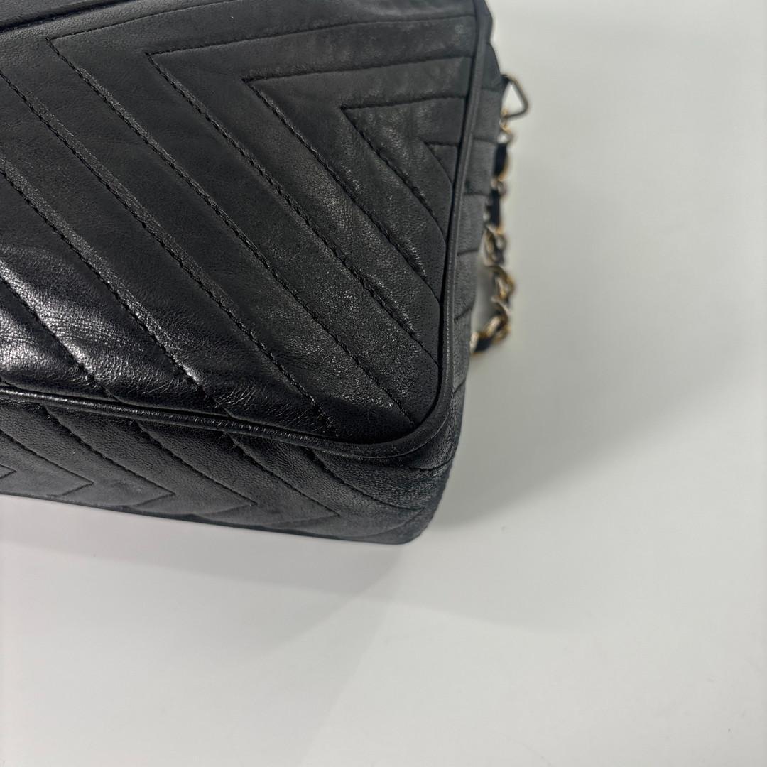 Chanel Quilted Shoulder Bag Black — view 9