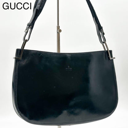 Gucci Era Patent Leather Handbag Black